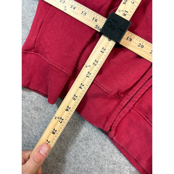 Aeropostale NYC Zip Up Hoodie Womens Large Red Sweatshirt Streetwear Casual - Picture 2 of 5